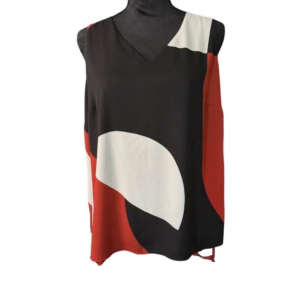 INC Sleeveless Pullover Color-Block Tunic Top Women's Size Large